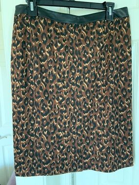 Talbots animal print skirt